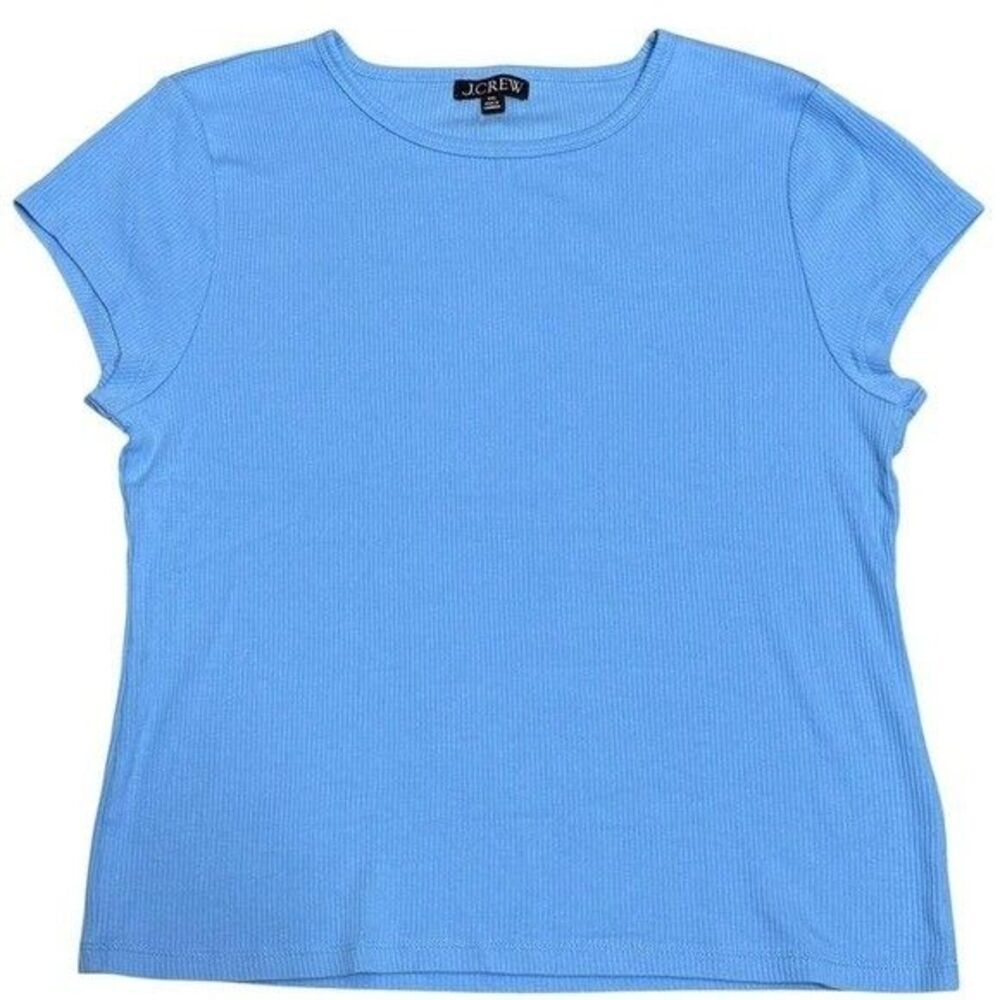 J.Crew Ribbed Baby Blue Tee